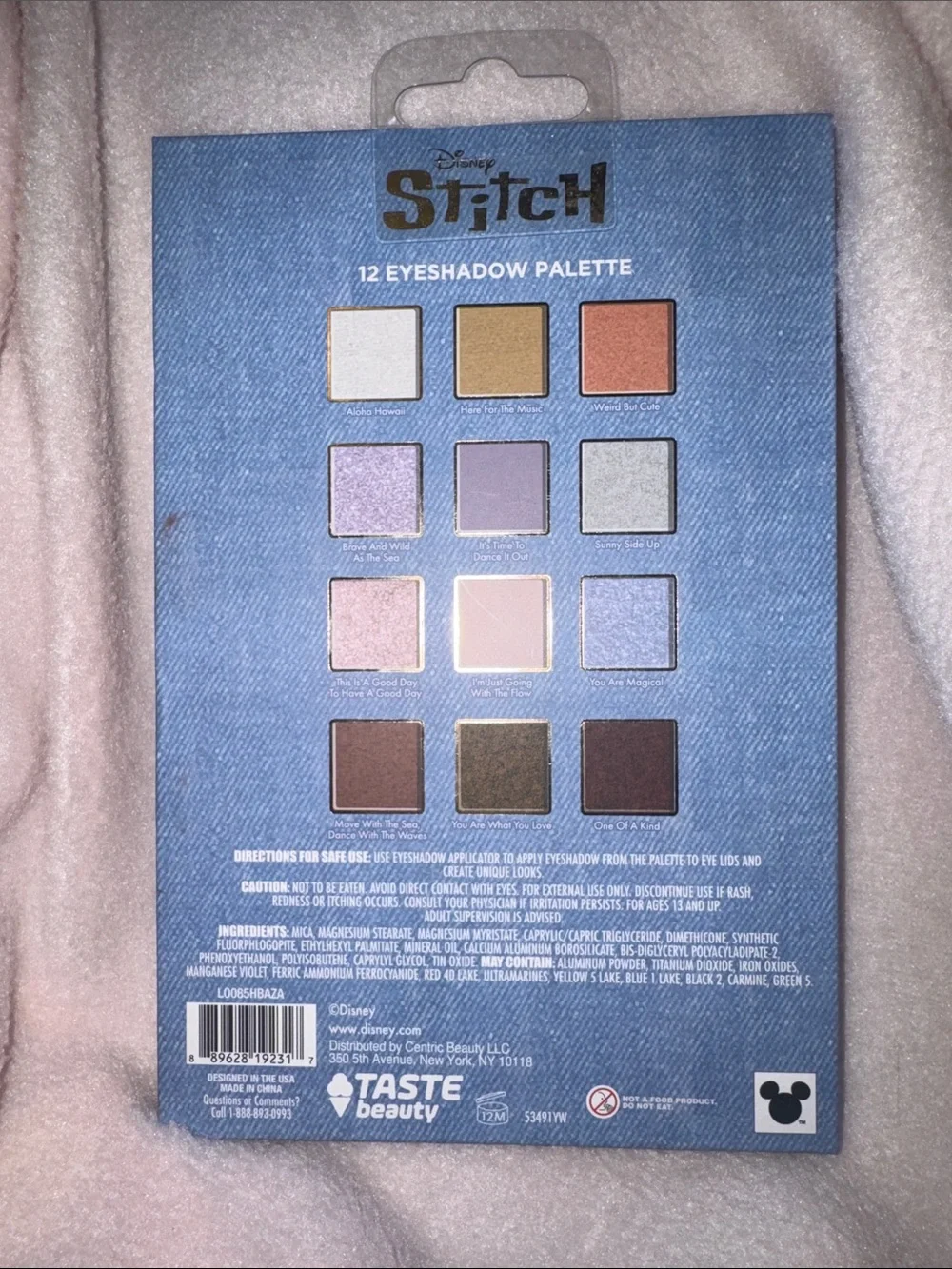 Disney Stitch Pineapple Eyeshadow Palette - Blue, Teal & Gold